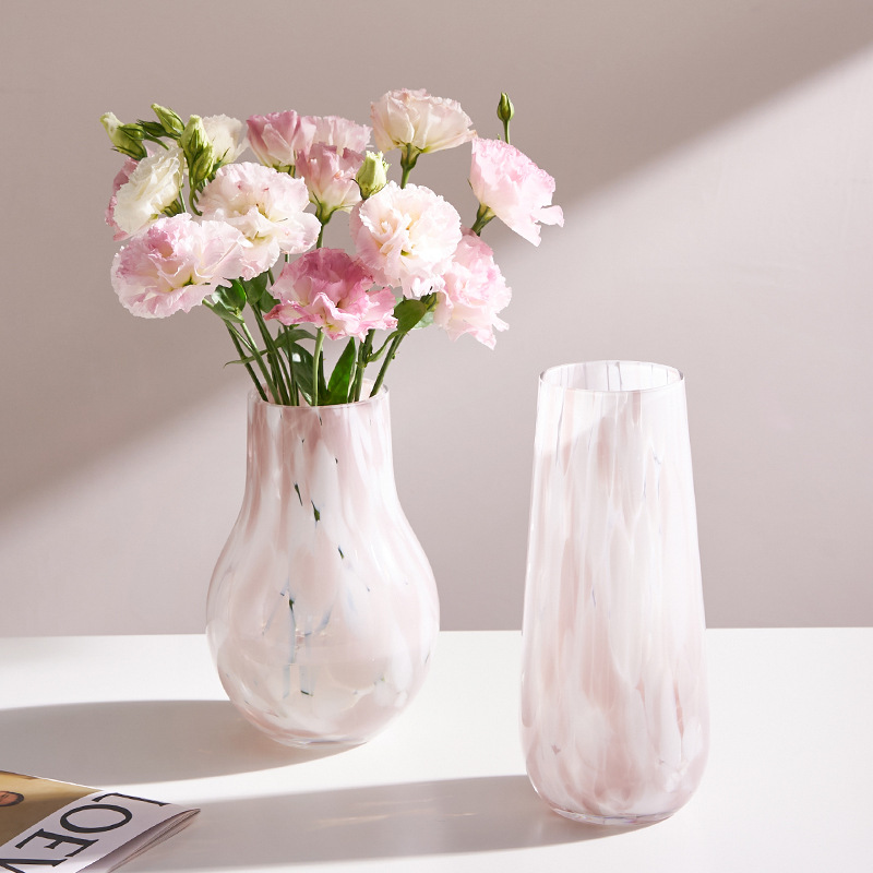 Title 6, French Cream Style Glass Vase