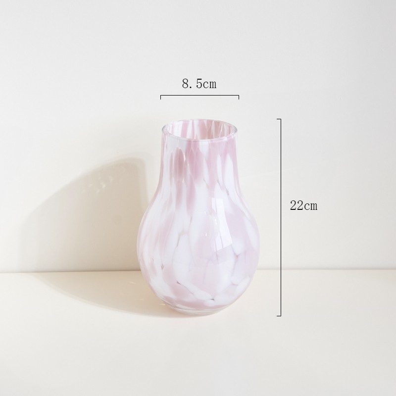 Title 5, French Cream Style Glass Vase