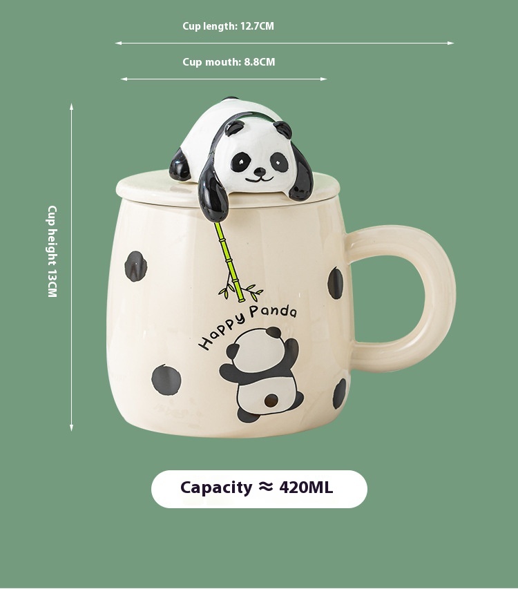 Title 1, Lying Bear Interactive Cup With Cover With Spoon