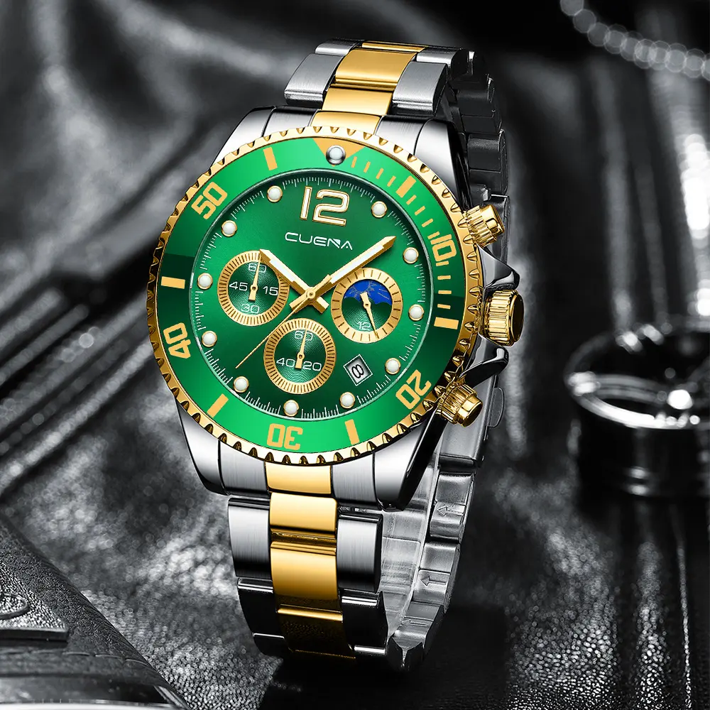 Fashion Casual Steel Band Six Needle Watch