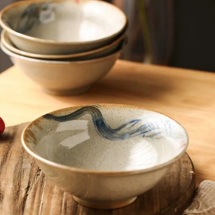 Ceramic Household Retro Commercial Tableware Noodle Bowl