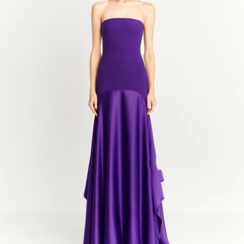 Evening Dress Purple Niche Temperament Ladies' Fashion Annual Meeting Simple And Elegant