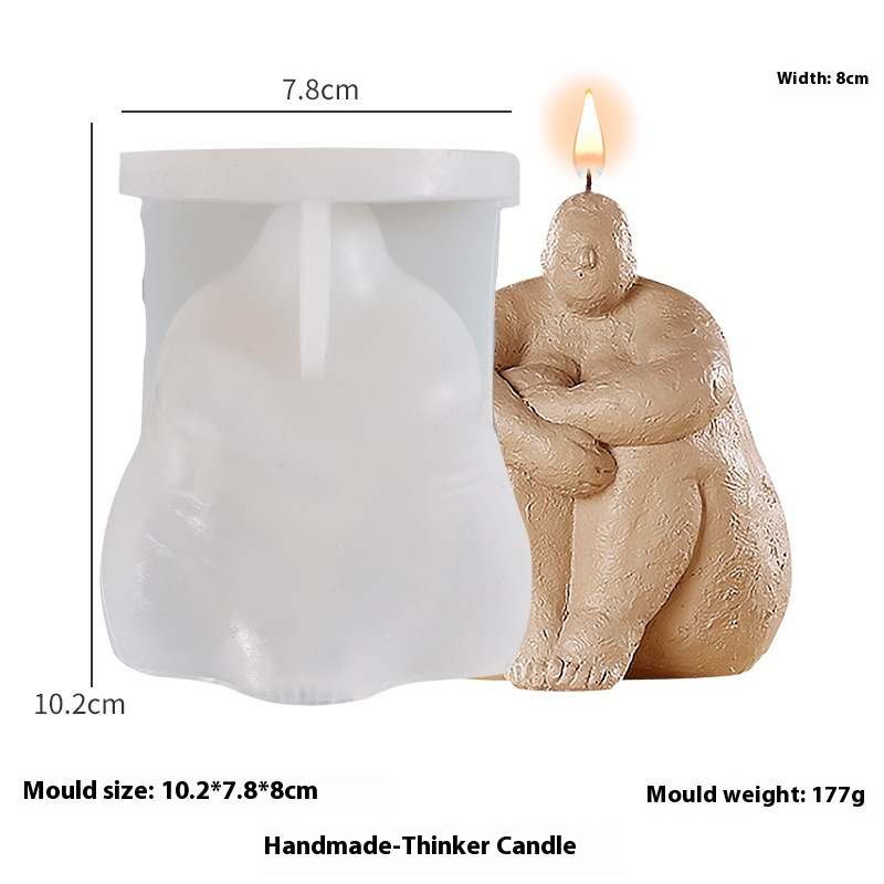 Title 1, Nordic Abstract Diy Body Candle Silicone Mold