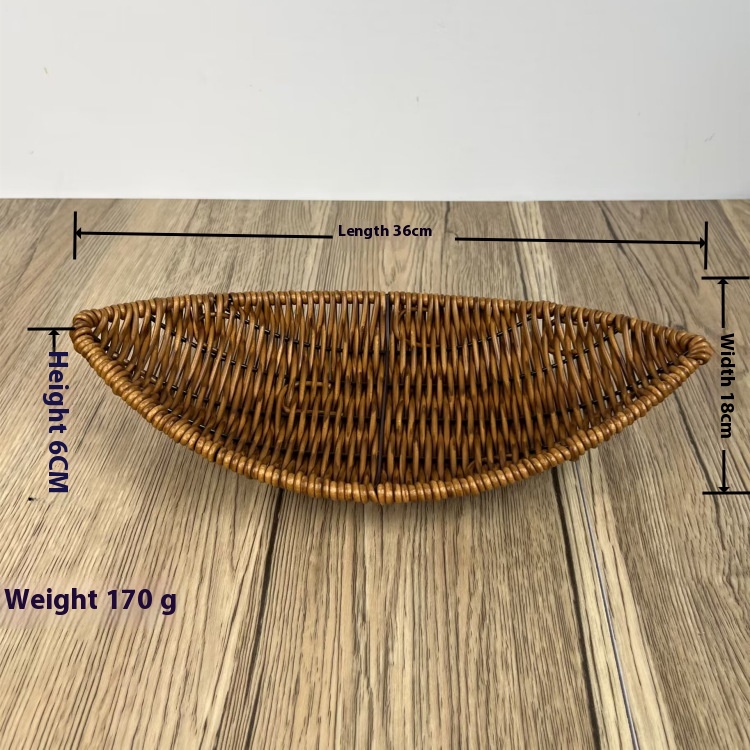 Title 1, Household Storage Basket Rattan Binaural Tray