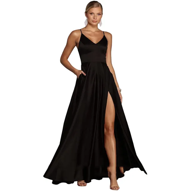 Women's Versatile Casual Temperament Long Dress Black - Shop at LoveMi