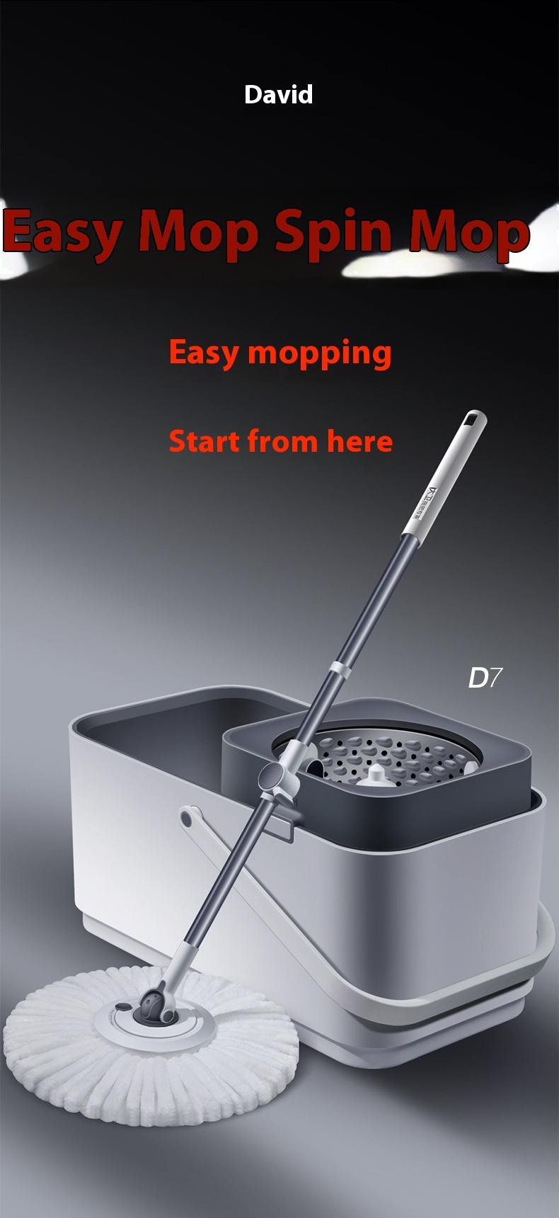 Title 6, Hand Washing Free Mop Household Rotating Barrel