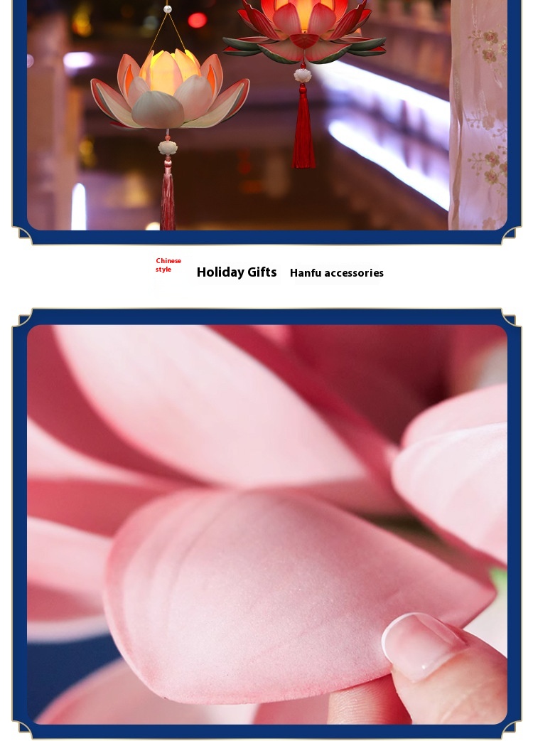 Title 1, Creative Ancient Style Lotus Hand-held Luminous...