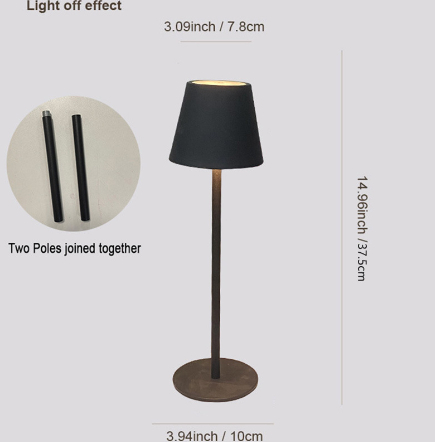 Round Bottom Lamp Black