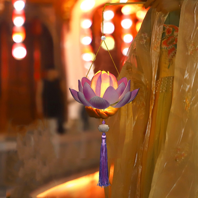 Title 6, Creative Ancient Style Lotus Hand-held Luminous...