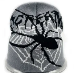 Y2g Knitting Round Machine Cap Jacquard Spider Series No Brim - Grey - View 1