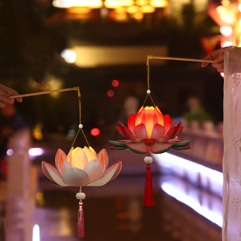 Title 5, Creative Ancient Style Lotus Hand-held Luminous...