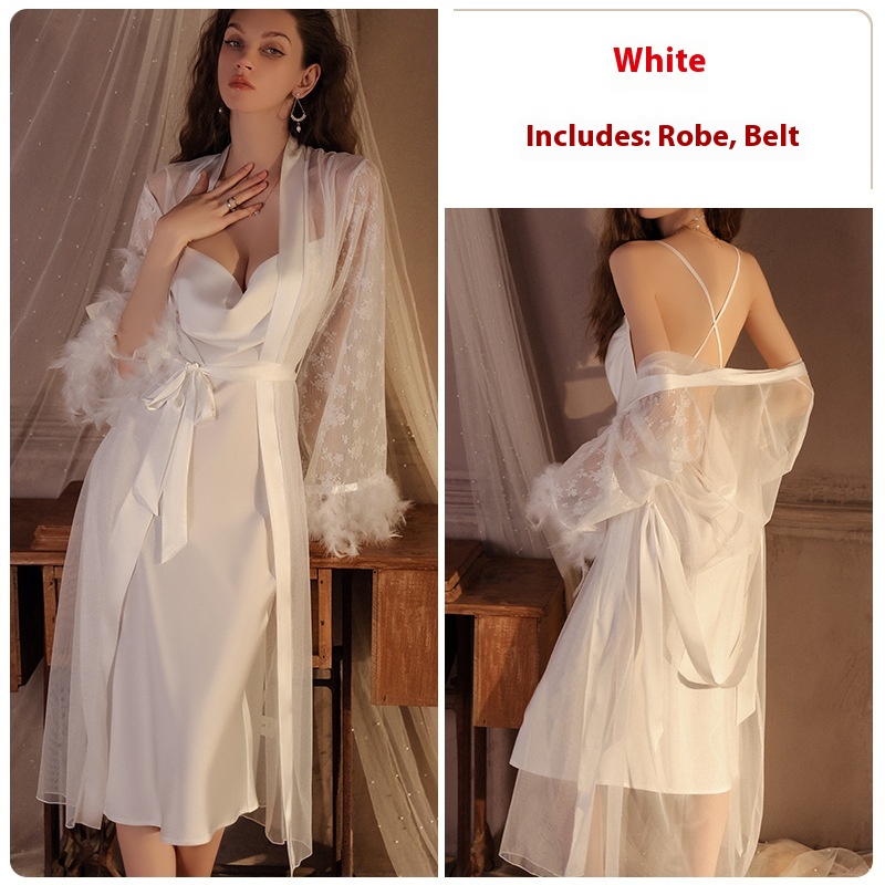 White Outerwear Gown Belt