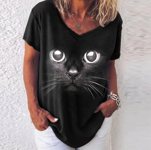 T shirt Animal Print Casual Loose Street Trend Att232311A 2Xl - Shop at LoveMi