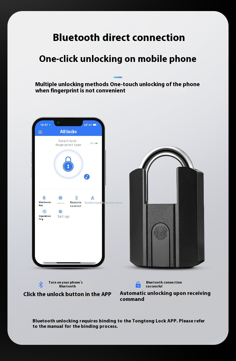 Title 7, Outdoor Waterproof Anti-rust Fingerprint Lock