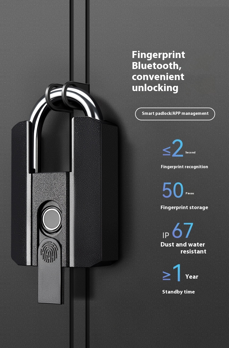 Title 2, Outdoor Waterproof Anti-rust Fingerprint Lock