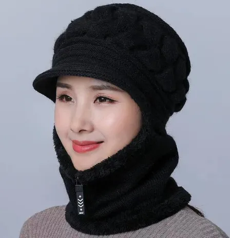 The hat covers the face and neck - Mom Onesie Black