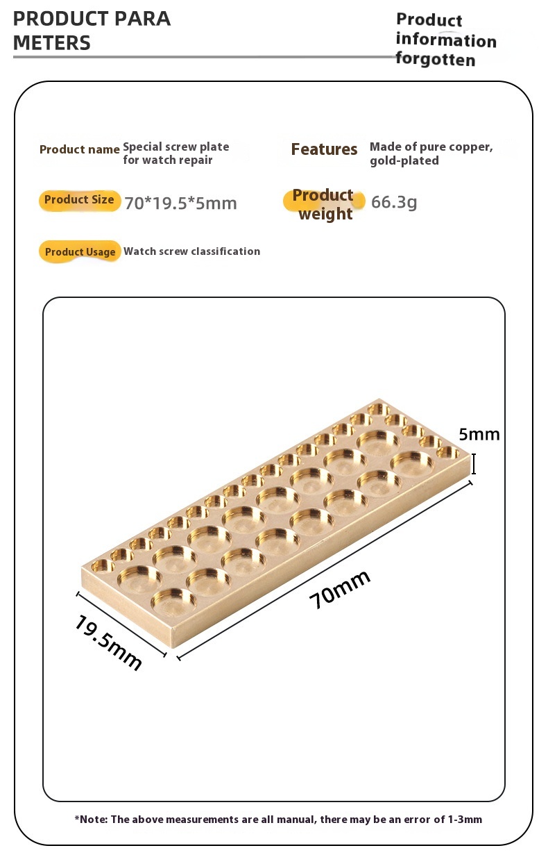 Title 1, Repair Watch 36 Hole Screw Plate Screw Clock Fr...