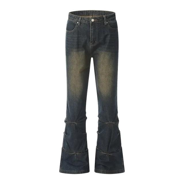 Vintage Crumpled Slim Fit Skinny Jeans For Women Blue - Shop at LoveMi