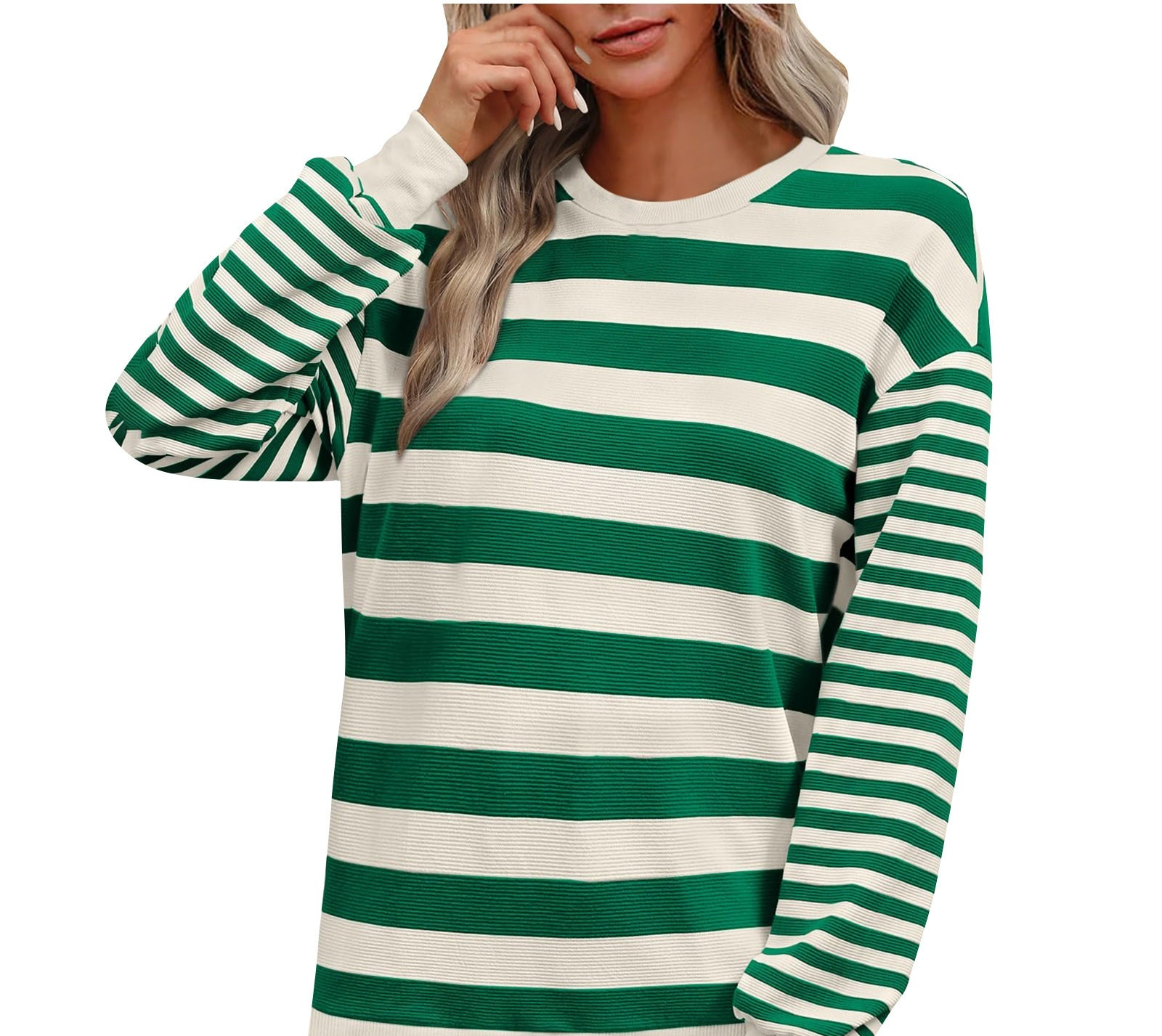 Green White Stripes