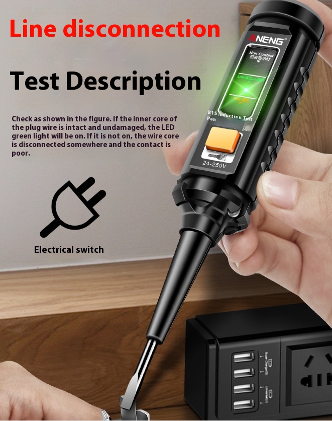 Intelligent Induction Test Pencil Electrician Zero Fire Line Detection