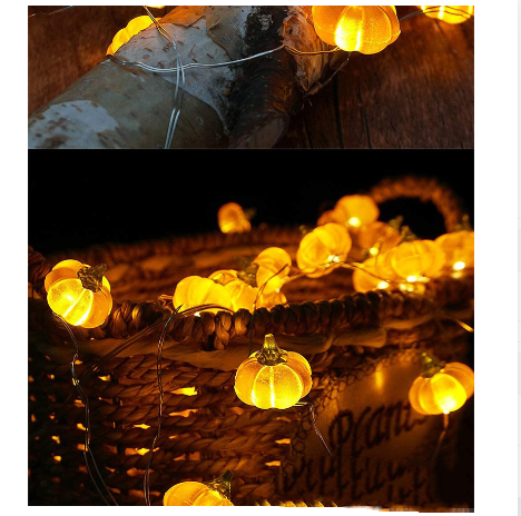 Title 4, Pumpkin Lighting Chain Led Battery Box Ghost Fe...