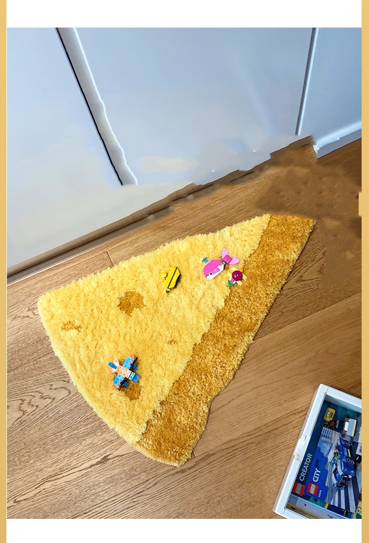 Title 5, Cute Cartoon Plush Cheese Bathroom Mat