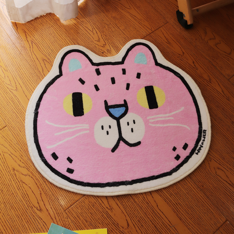 Title 2, Cat Illustration Floor Mat Cute Absorbent Anti ...