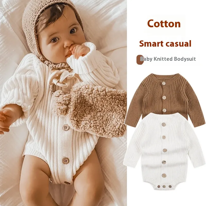 Knitted Sweater Baby Bodysuit One-piece Wear