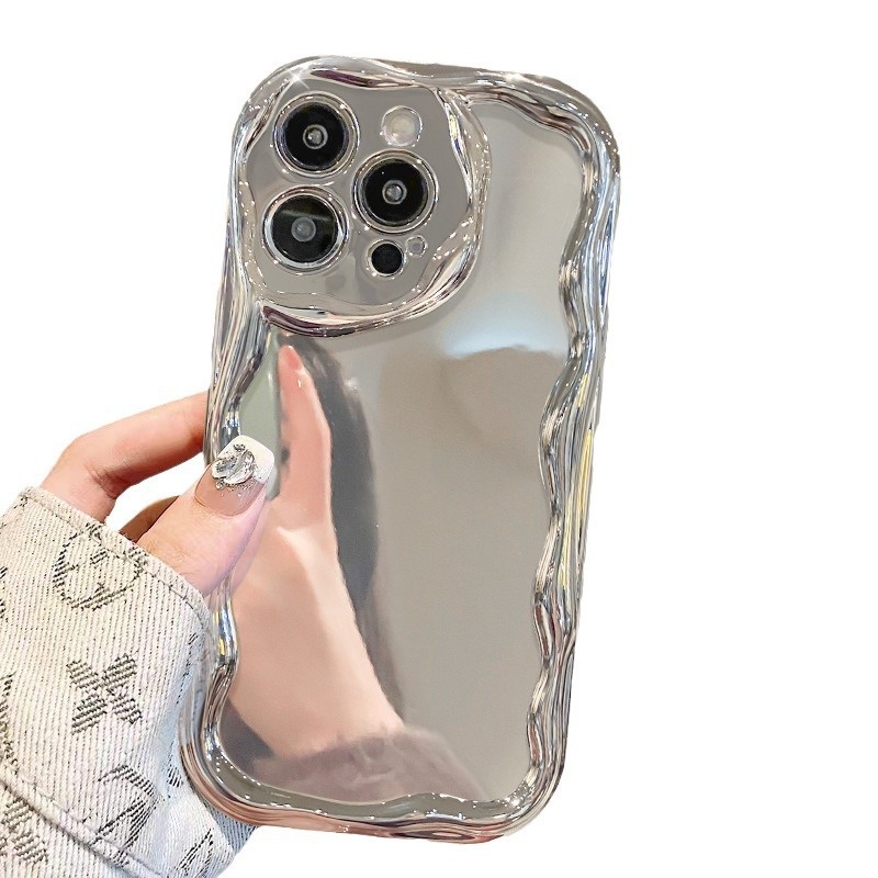 Phone Case Electroplating Sliver Stripe Simple All-inclusive Drop-resistant - Image 4