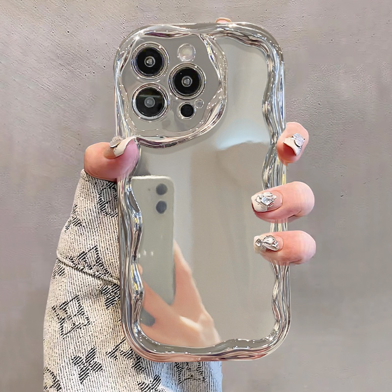 Phone Case Electroplating Sliver Stripe Simple All-inclusive Drop-resistant