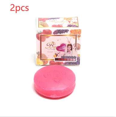 Thai Bumebime Handmade Soap White Natural Soap Whitening Bath and Body Engineering Fruit Essential Oil Soap Pink - Shop at LoveMi