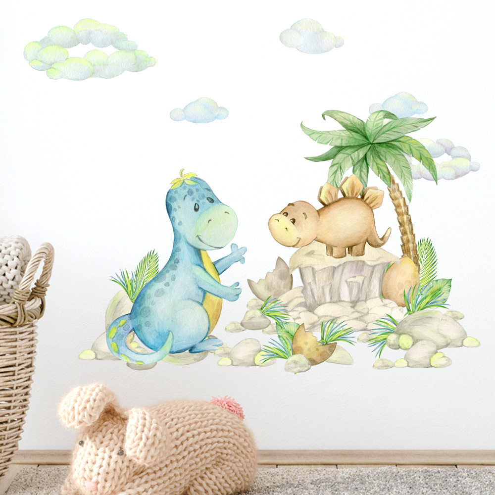 Title 3, SP-S0088 Cartoon Dinosaur Wall Sticker Removable