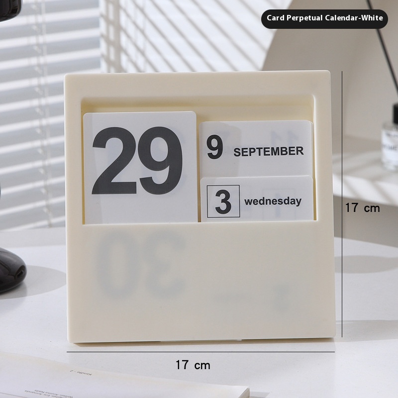 Card Perpetual Calendar White