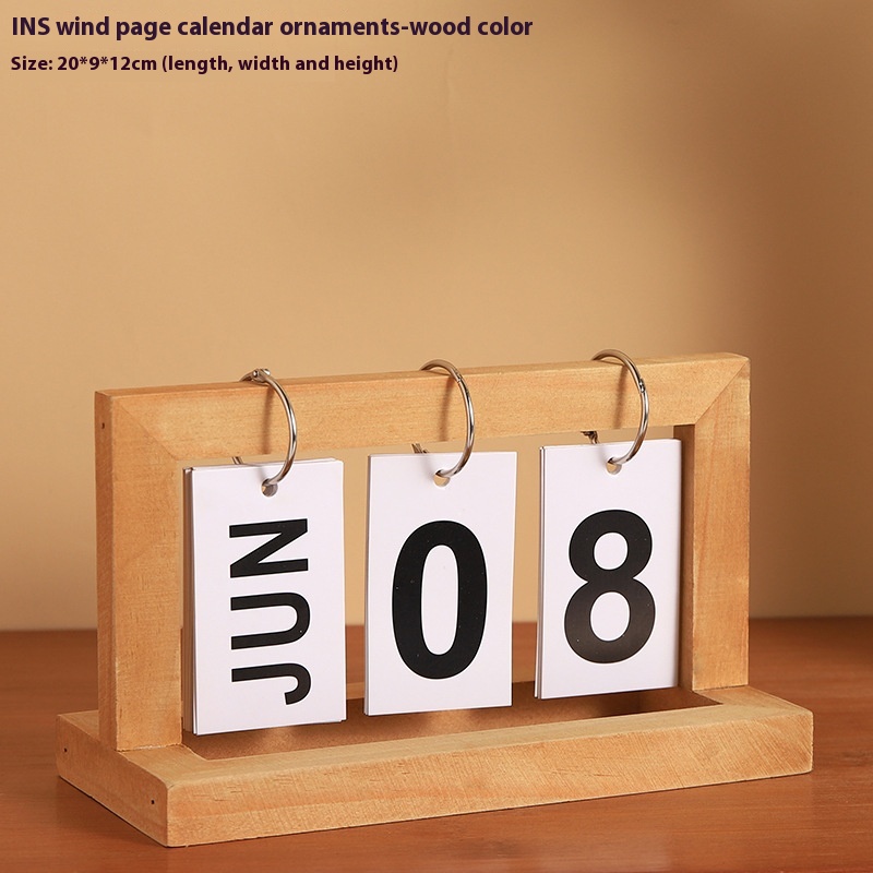 Calendar Wood Color Wind Turn