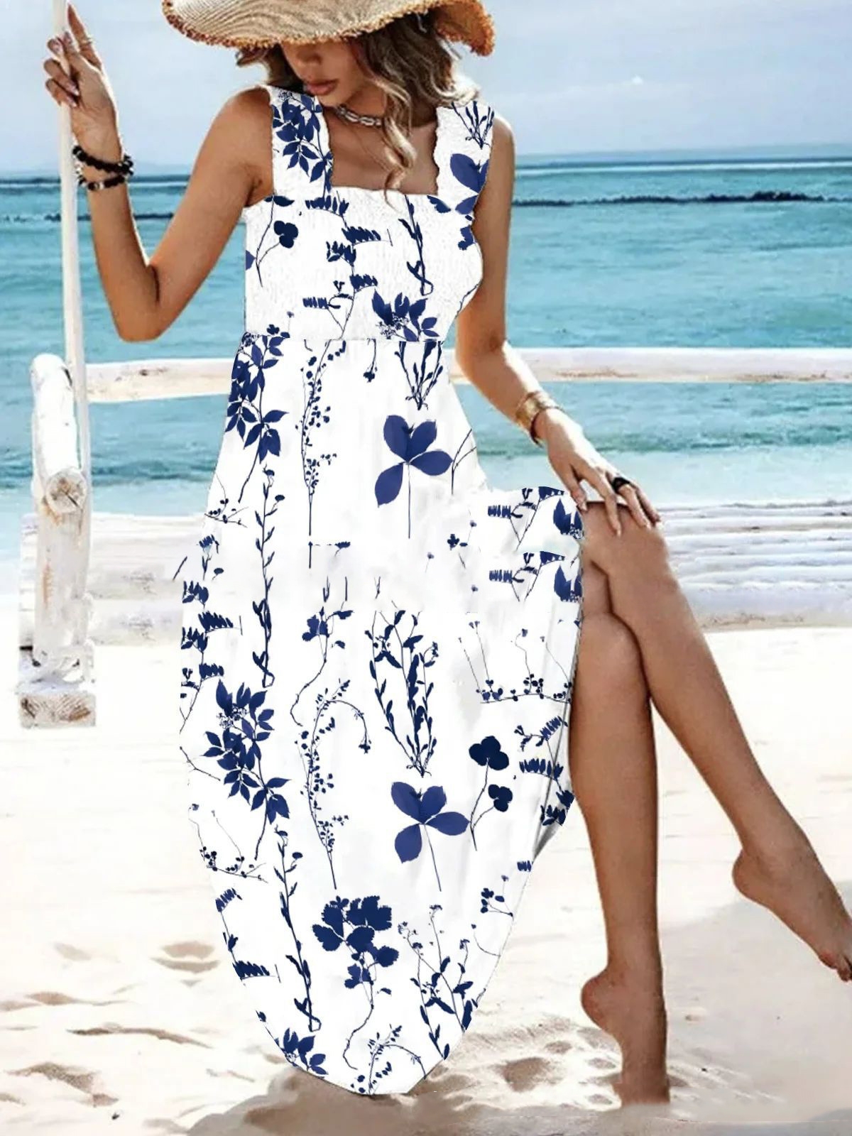 White With Printed Pattern