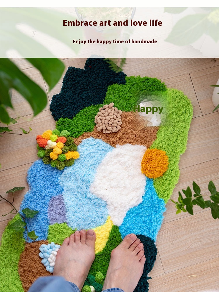 Title 5, Handmade Diy Moss Coaster Carpet Material Packa...