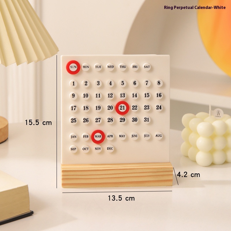 Ring Perpetual Calendar White