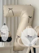 Digital Balloon Black Ribbon