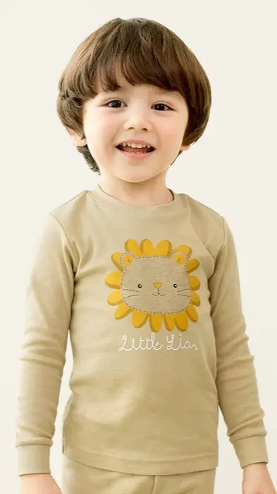 Autumn And Winter Children's Long Johns Top & Bottom Set Boys And Girls Baby Homewear Pajamas Suit