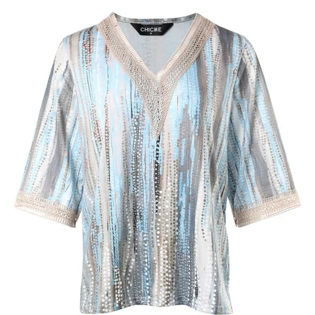 New Women's Dream Print Casual Top Blue - Shop at LoveMi
