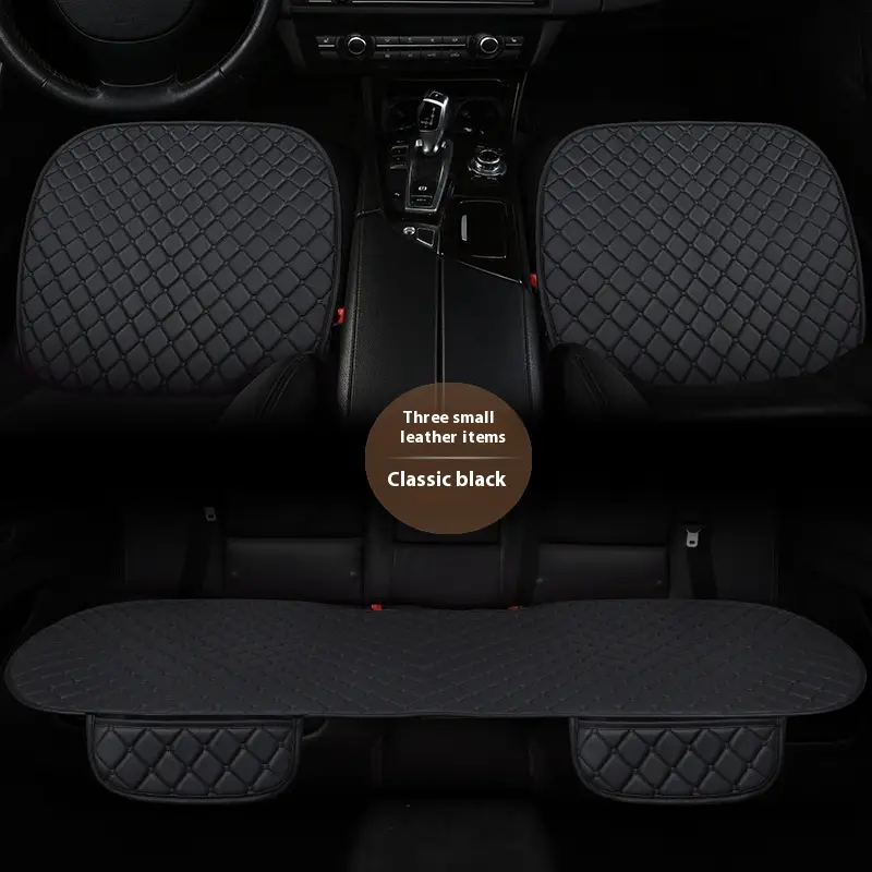 Car Seat Cushion Leather Single Non-slip Non-backrest Three-piece Set Car Mats Factory Delivery