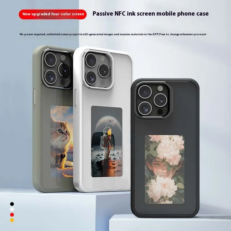 NFC Projection Screen Four-color E-ink Bracket Phone Case