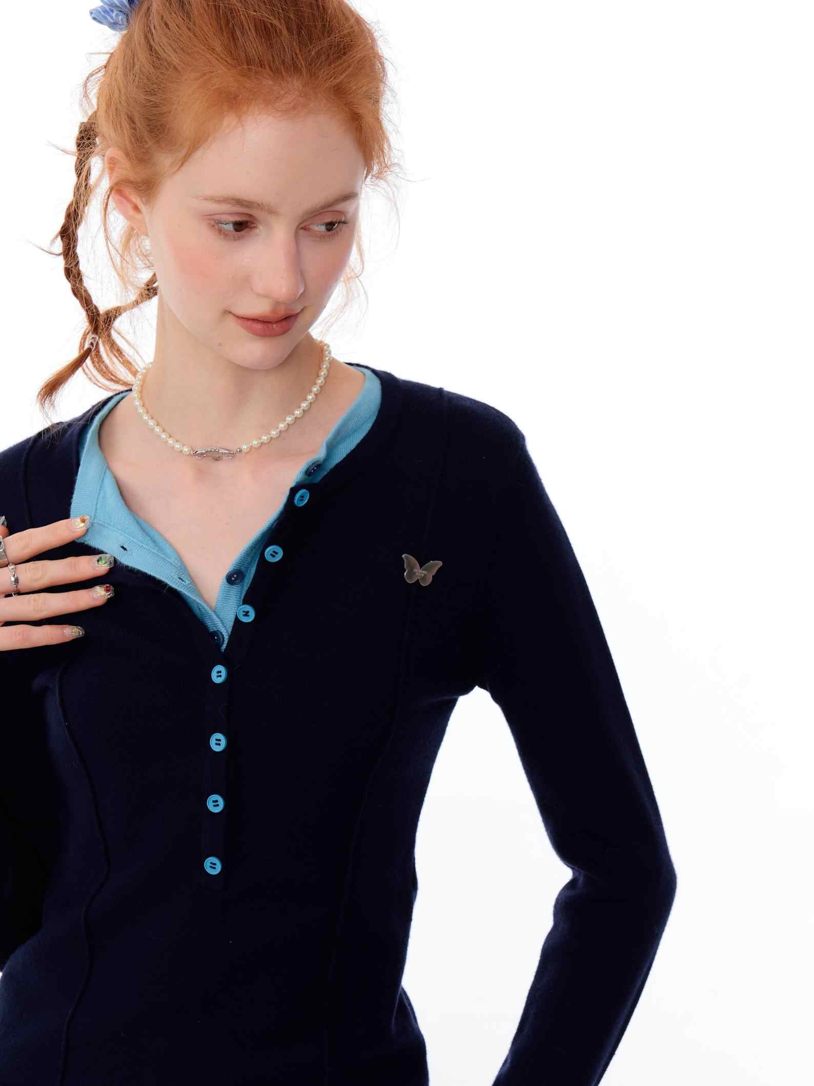 Slim Fit Slimming Knitted Bottoming Shirt For Women