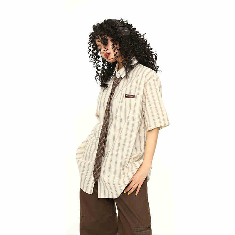 American Vintage Stripe Short Sleeve Shirt