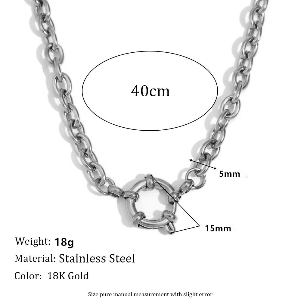 Necklace O chain silvery