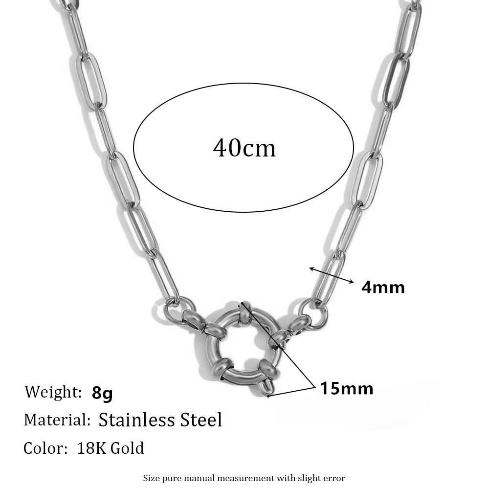 Necklace Cross Chain silvery