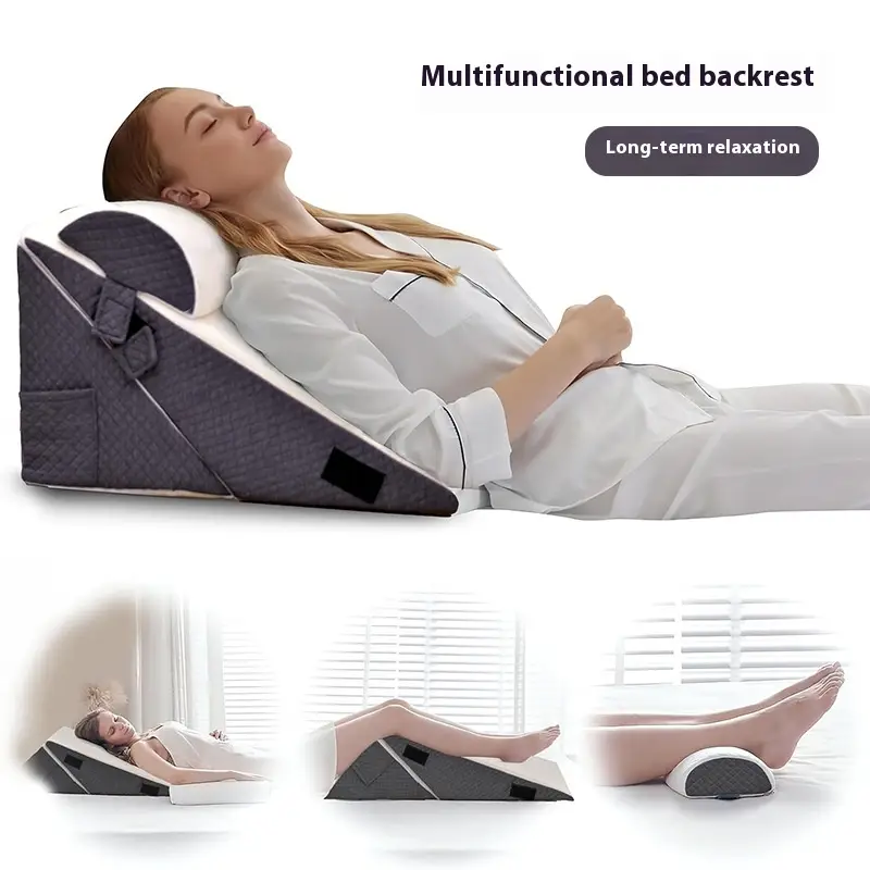 Bed Wedge Pillow Suit For Back Leg And Knee Support Sleeping