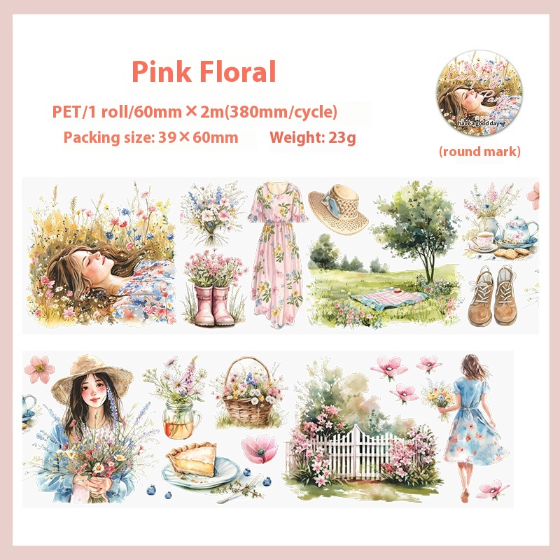 4 Pink Floral