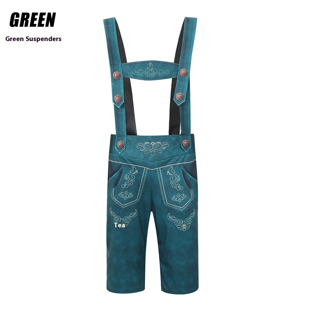 Green Suspender Pants