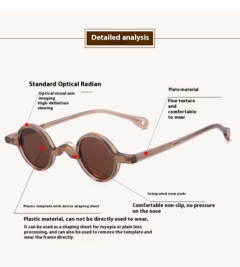 Title 3, Color Paillette Retro Sunglasses Polarized Plat...